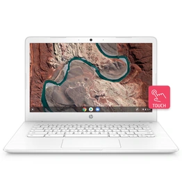 HP Chromebook CA003TU Celeron Dual Core Chrome/4GB RAM/64GB eMMC + 100GB Cloud Storage/35.56cm display/Intel HD 500 Graphics/Chrome OS/ Snow White