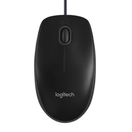 Logitech B100 Wired Optical Mouse (USB, Black)