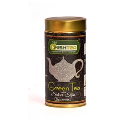 MMISHTEA Green Tea with Silver Tips (Tin Caddy Box) 75 grams