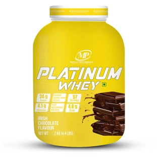 Muscle Performance Platinum Whey Protein 2kg 4.4 lbs, 57 servings, irish chocolate