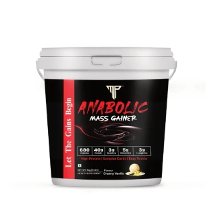 Muscle Performance Anabolic Mass Gainer 5kgs 11 LBS, Creamy vanilla