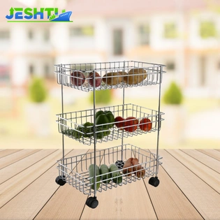 Multipurpose Vegetable Trolley 3 Tier