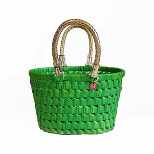 Palm leaf basket