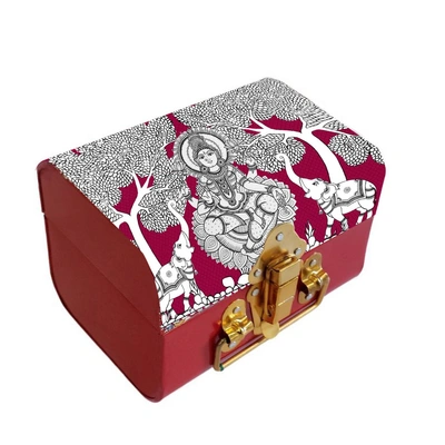 Trunk with Gajalakshmi print