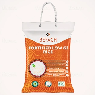 Befach Fortified Low GI Rice | Certified by National Institute of Nutrition | Low Sugar | Low GI | No Pesticides, Non GMO, Perfect for Diet & Diabetic People | 4.5 kg (Pack of 1)