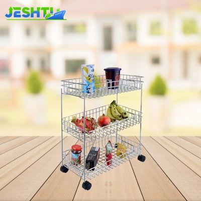 Kitchking Folding Veg Trolley 3 Tier