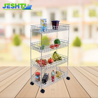 Kitchking Folding Veg Trolley 4 Tier