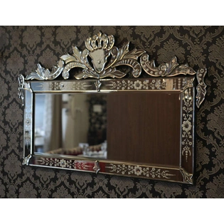 Saint Gobain Glass Frame Venetian Antique Mirror, For Hotel, Size: 24