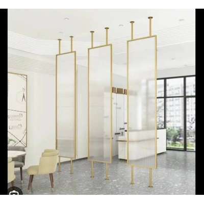 Planet Decor Modern Attractive Hanging DIY Room Divider Static Lvan Decorative Wall Screen Partition for Decorating Living Dining Room Kitchen & Bedroom Set of 12 (Golden)