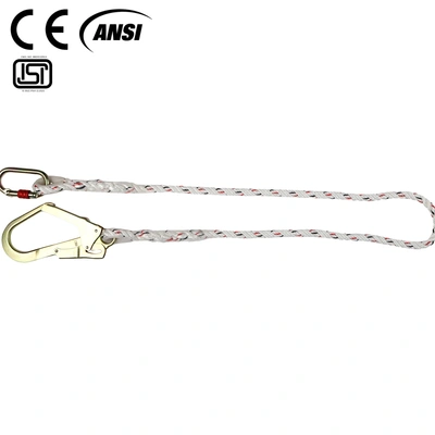 Fall Restraint Lanyards with Carabiner Attachment and Scaffolding Hook, ISF-05