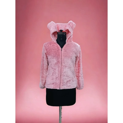 Pink Plush Bunny Hoodie