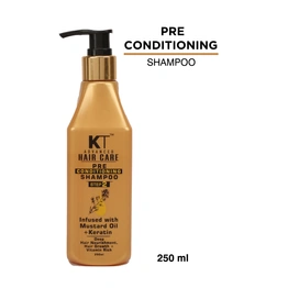 KT Professional Advance Hair Care Pre Conditioning Mustard Infused Keratin Shampoo- 250 ML