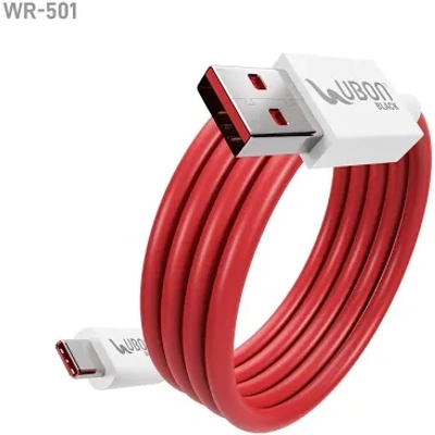 UBON WR-501-- 1 metre, 65W High-Speed Charging Cable with Type-C port, supports multiple charging protocols and multiple devices