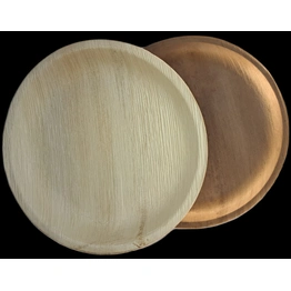 10 inch Round shallow Areca Leaf plates