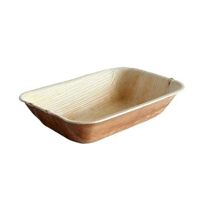 9*6 Rectangle deep Areca leaf bowl