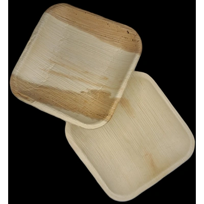 6 inch Square shallow Areca leaf plates