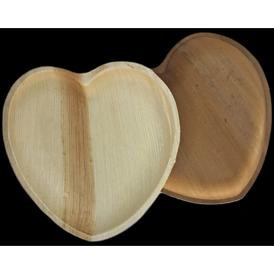 7 inch Heart Areca leaf plates