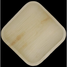 8 inch square shallow Areca leaf plates