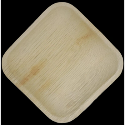 8 inch square shallow Areca leaf plates