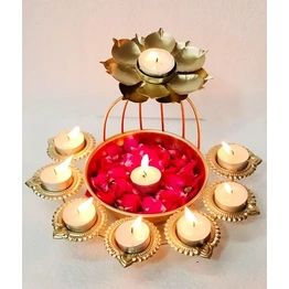 Diya Set & Candle Stand for home multipurpose