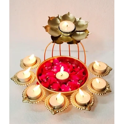 Diya Set & Candle Stand for home multipurpose