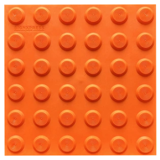 Pu tactile tile warning self adhesive orange