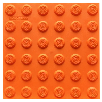 Pu tactile tile warning self adhesive orange