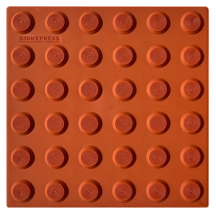 Pu tactile tile warning self adhesive terracotta