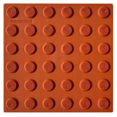 Pu tactile tile warning self adhesive terracotta