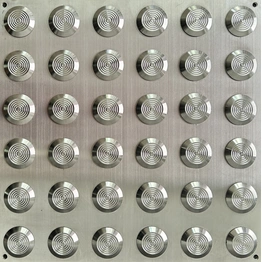 Stainless Steel Tactile Tile Warning Self Adhesive solid