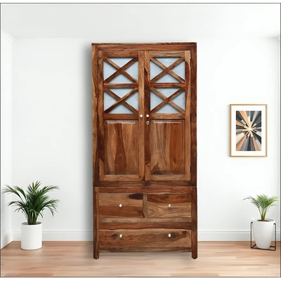 Handcrafted Wooden Almirah – Elegant Storage Solution