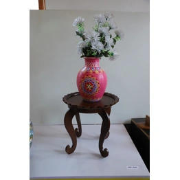 Hand-Painted Clay Vase – Artistic & Elegant