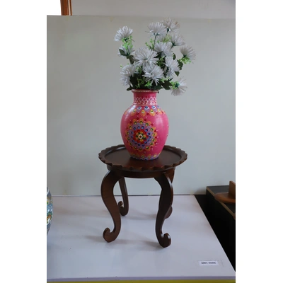 Hand-Painted Clay Vase – Artistic & Elegant