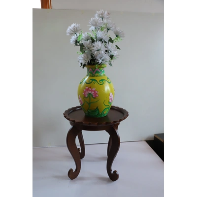 Hand-Painted Clay Vase – Vibrant Artisan Design