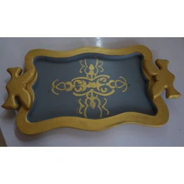 Colorful Hand-Painted Wooden Tray: Artisanal Elegance for Your Home