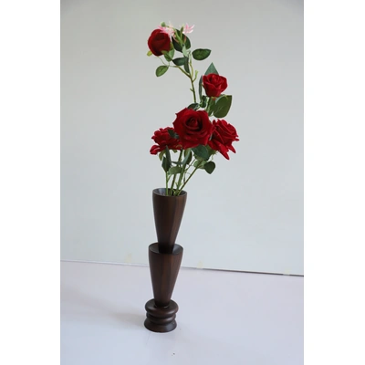 Handcrafted Wooden Vase – Timeless & Elegant