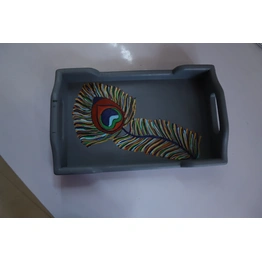 Elegant Feather: Handcrafted Morpankh Tray