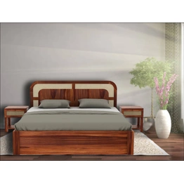 Premium Wooden Bed – Timeless Comfort and Style