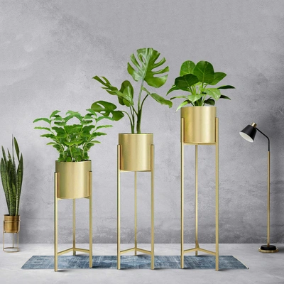 Metal Planter Gold Set of 3