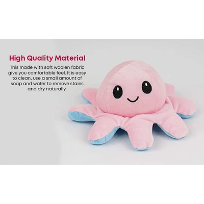 Face Changing Octopus Plushie Soft Toys for Kids Girls | Teddy Bear Soft Octopus Toy Cute Plushies Baby Toys for Boys and Girls | Octopus Kids Toys for Kids | Moody Octopus Toy - 12CM