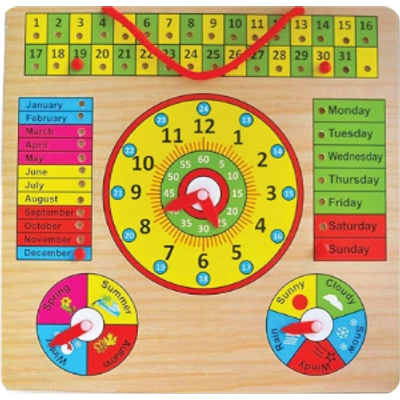 Kids Learning Calendar Board: Seasons, Weather, and Days