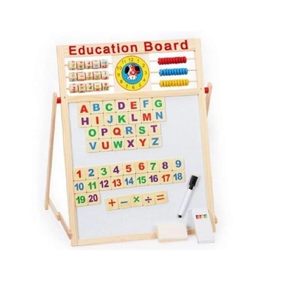 Magnetic Wooden Easel 6-in-1 Educational Learning Board for Kids