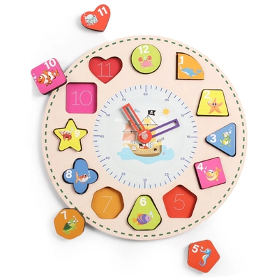 Montessori Clock Wooden Toys For Babies