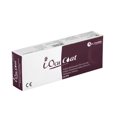 Sodium Hyaluronate 3% w/v with Sodium Chondroitin Sulfate 4% w/v Ophthalmic Solution 1ml iOcuCoat