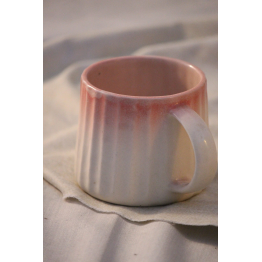 Blush Edge Ceramic Cup