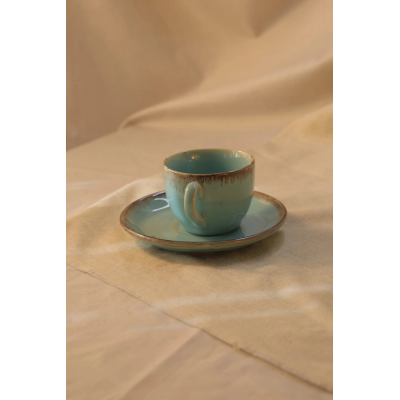 Sky Breeze Ceramic Tea Cup and Saucer Set