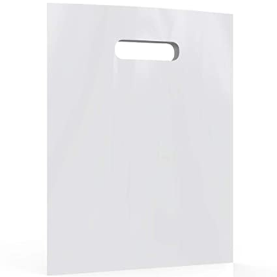 White Kraft Paper Medical Bag with D-Cut Handle 110