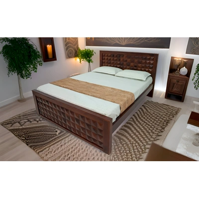 RRLC Solid Shesham Wood Queen Size Bed without storage 78*60inch