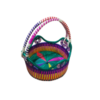 UNIVERSAL GEM Handmade Flower Basket- Palm Leaf Basket | Stylish & Eco-Friendly Multi-Utility Basket