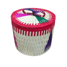 UNIVERSAL GEM Handmade Storage Box - Palm Leaf Round Shape Basket | Stylish & Eco-Friendly Multi-Utility Basket